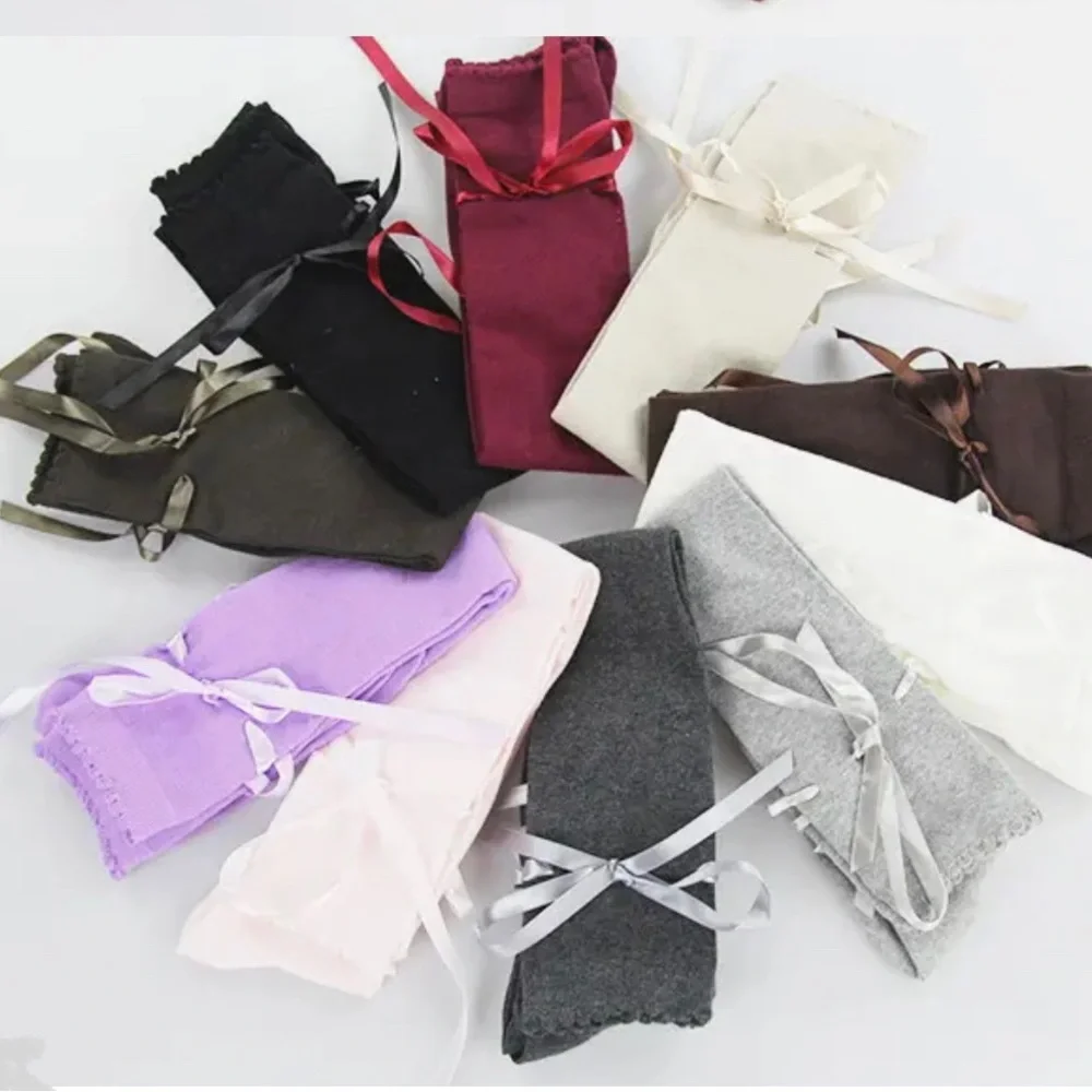 Over the Knee Socks with Ribbon Bow - lilac